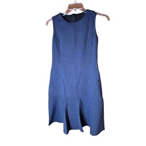 Pinstripe Sleeveless Fit & Flare Dress Size Small